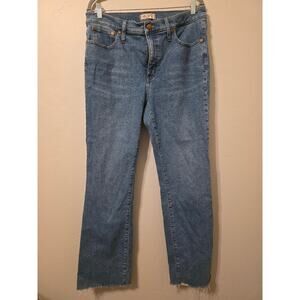 Madewell High-Rise Kick Crop Jeans Raw Hem Size 31TL